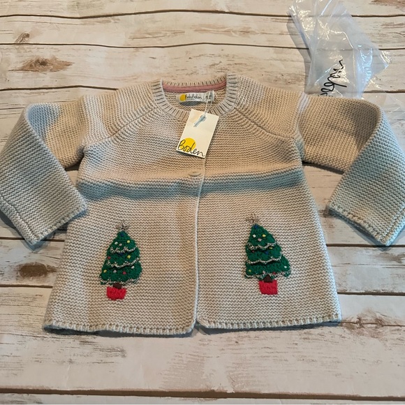 Mini boden christmas cardigan nwt 18/24